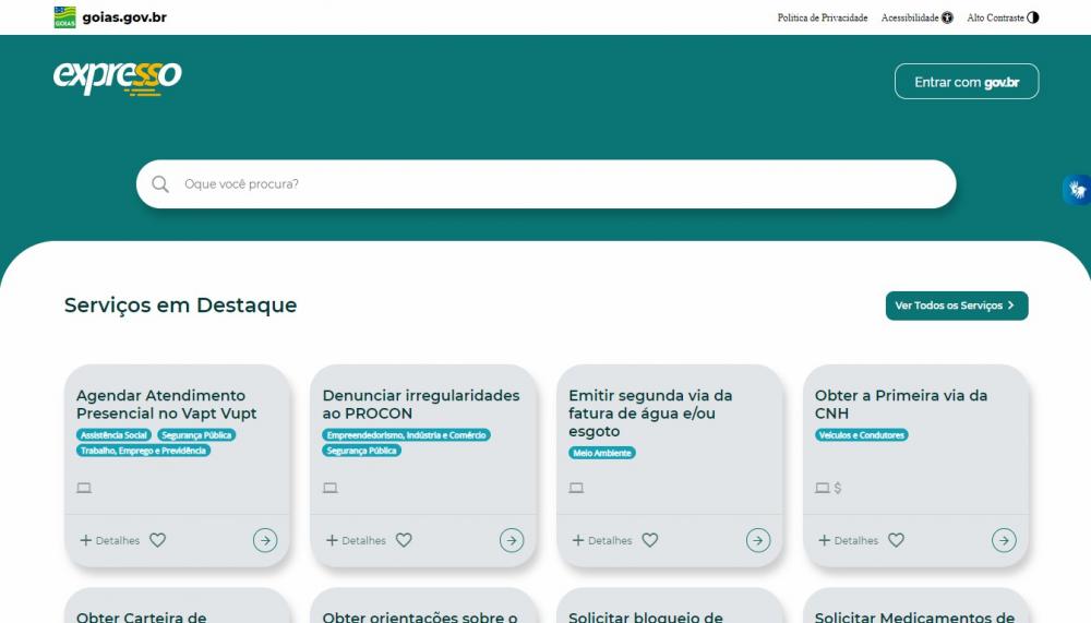 Mais quatro serviços são integrados ao Goiás Digital