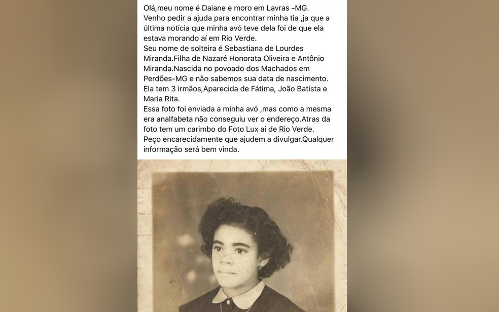 Aposentada de Rio Verde reencontra irmãos que não via há mais de 50 anos após post em rede social