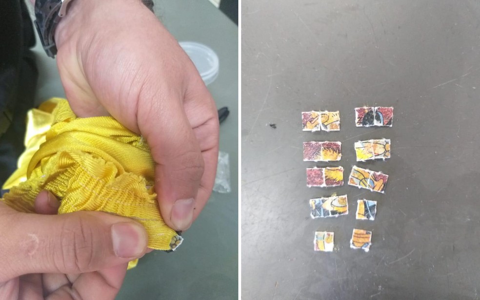 Avó é presa ao tentar levar droga dentro de costura de bermuda e em envelope de suco para dentro de presídio em Itumbiara