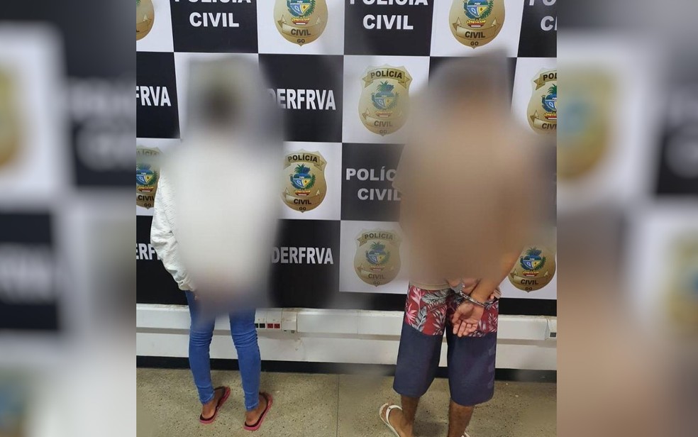 Casal é preso suspeito de usar perfil falso de mulher para chamar motoristas de app e roubá-los, em Aparecida de Goiânia