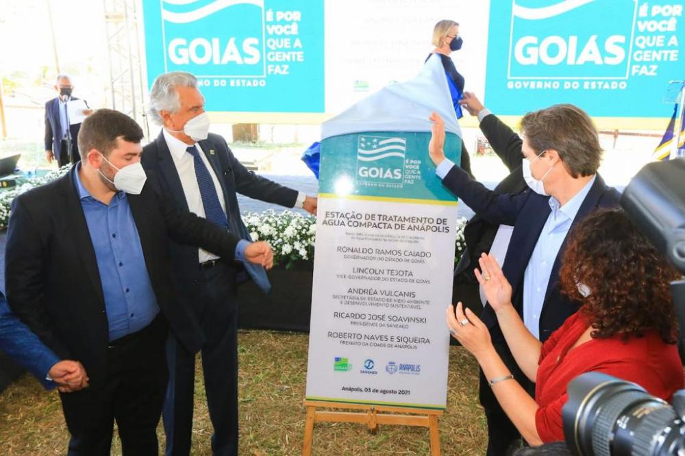 Caiado inaugura Estação de Tratamento de Água, em Anápolis