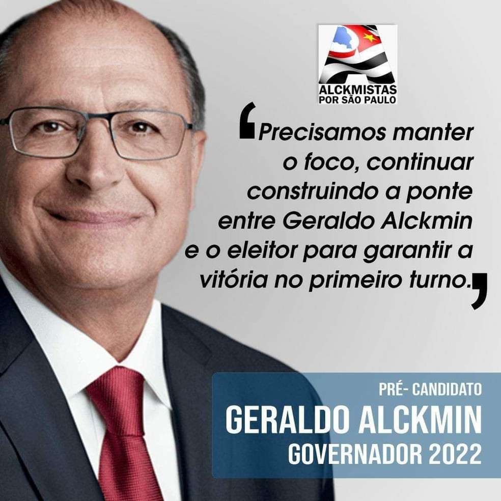 Na expectativa de ter Alckmin no PSD, Kassab envia WhatsApp com imagem de pré-candidatura do tucano ao governo de São Paulo