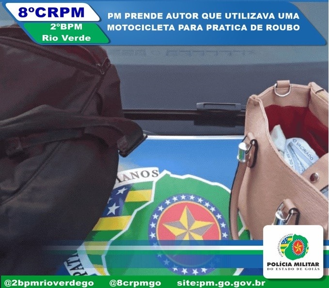 Polícia Militar prende autor que utilizava uma motocicleta para prática de roubo