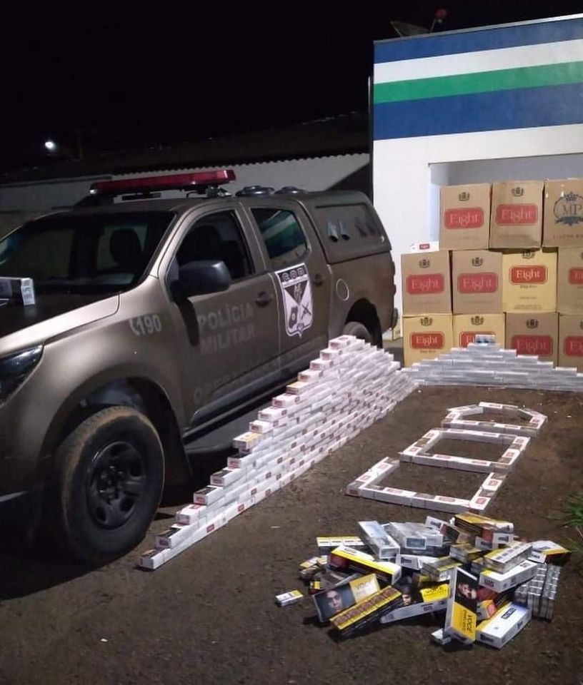 COD realiza apreensão de grande quantidade de cigarros contrabandeados do Paraguai