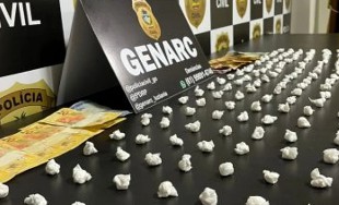 Pai e filho são presos com 170 papelotes de cocaína, em Luziânia