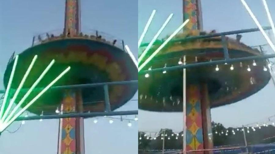 Brinquedo de parque desaba e deixa 17 feridos na Índia