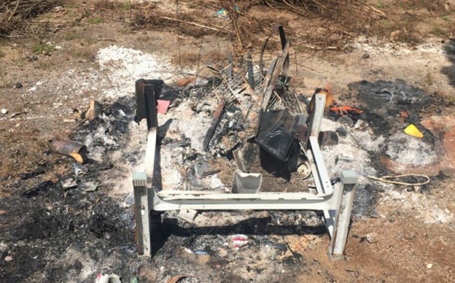 Preso suspeito de queimar máquina de costura e roupas da ex, em São Miguel do Araguaia