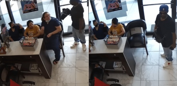 Homem tenta roubar salão, é ignorado e vai embora nos EUA