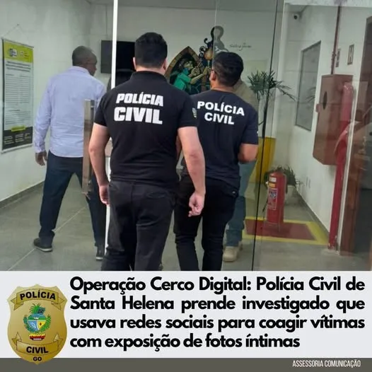 POLÍCIA CIVIL DE SANTA HELENA PRENDE INVESTIGADO QUE USAVA REDES SOCIAIS PARA COAGIR VÍTIMAS COM EXPOSIÇÃO DE FOTOS ÍNTIMAS
