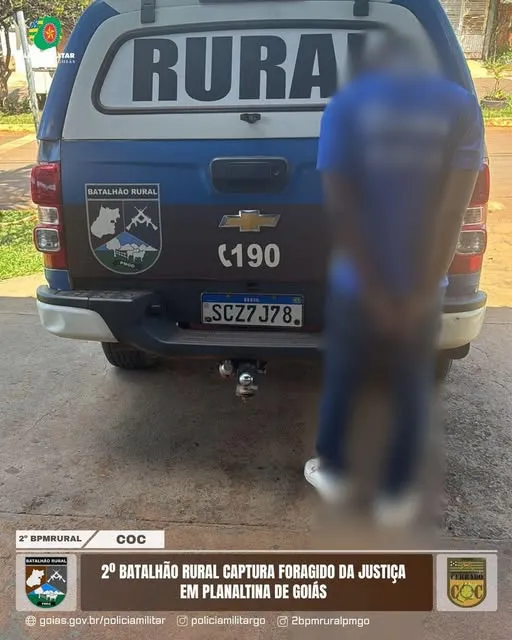 2º BATALHÃO RURAL CAPTURA FORAGIDO DA JUSTIÇA EM PLANALTINA DE GOIÁS