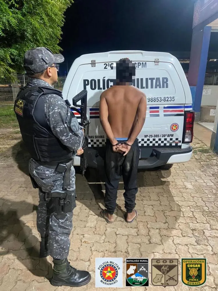 OPERAÇÃO INTEGRADA ENTRE PM DE GOIÁS E MARANHÃO PRENDE FORAGIDO ACUSADO DE HOMICÍDIO