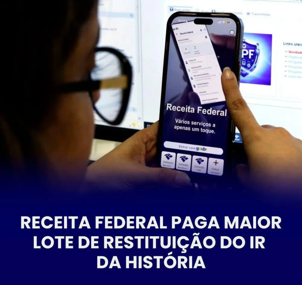 RECEITA FEDERAL PAGA SEGUNDO LOTE DA RESTITUIÇÃO DO IMPOSTO DE RENDA 2026