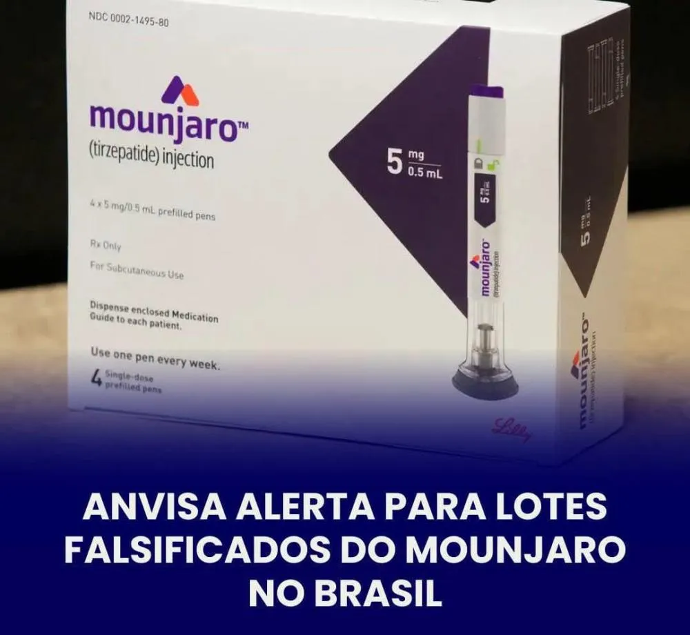 ANVISA DETERMINA APREENSÃO DE LOTES FALSIFICADOS DO MOUNJARO
