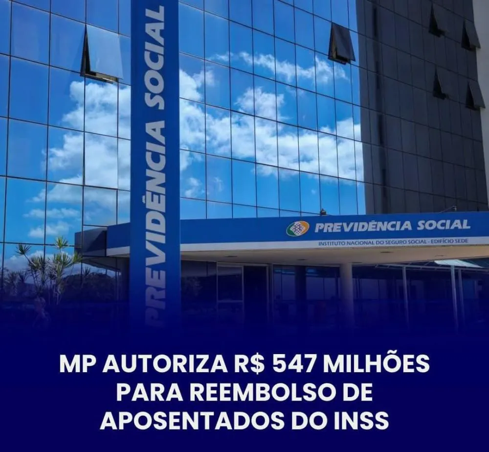 GOVERNO FEDERAL LIBERA R$ 547 MILHÕES PARA RESSARCIR APOSENTADOS E PENSIONISTAS DO INSS