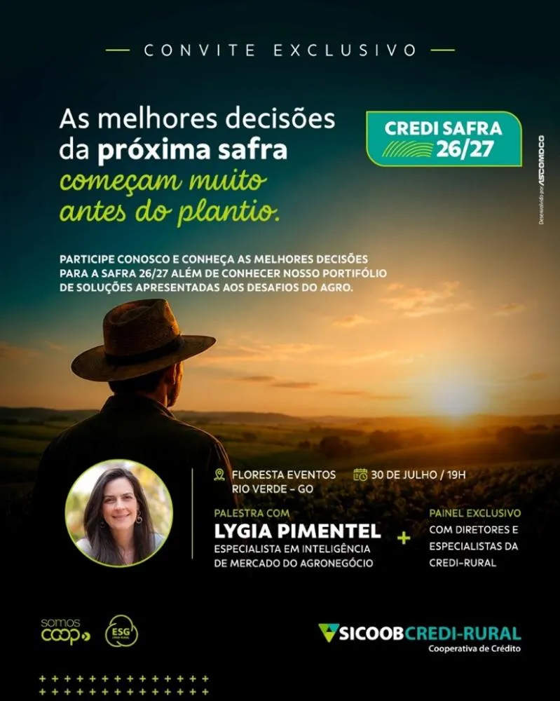 CREDI SAFRA 26/27 REUNIRÁ ESPECIALISTAS PARA PREPARAR PRODUTORES PARA OS DESAFIOS DA PRÓXIMA SAFRA 