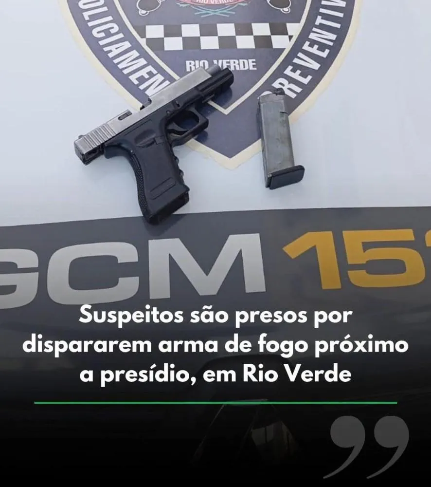 DOIS HOMENS SÃO PRESOS APÓS DISPAROS E PERSEGUIÇÃO PRÓXIMO À CPP DE RIO VERDE