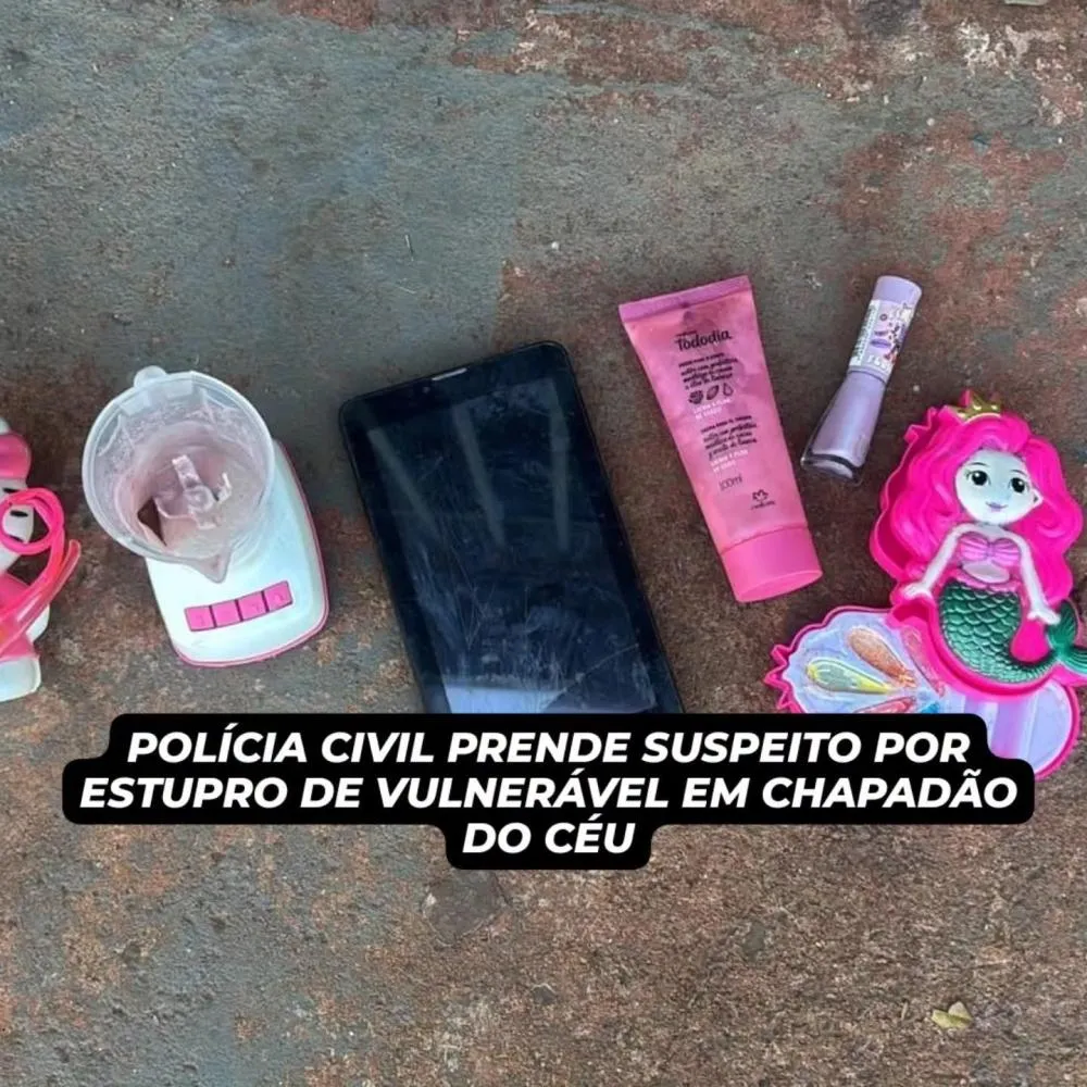 SUSPEITO É PRESO POR ESTUPRO DE VULNERÁVEL CONTRA CRIANÇA EM CHAPADÃO DO CÉU