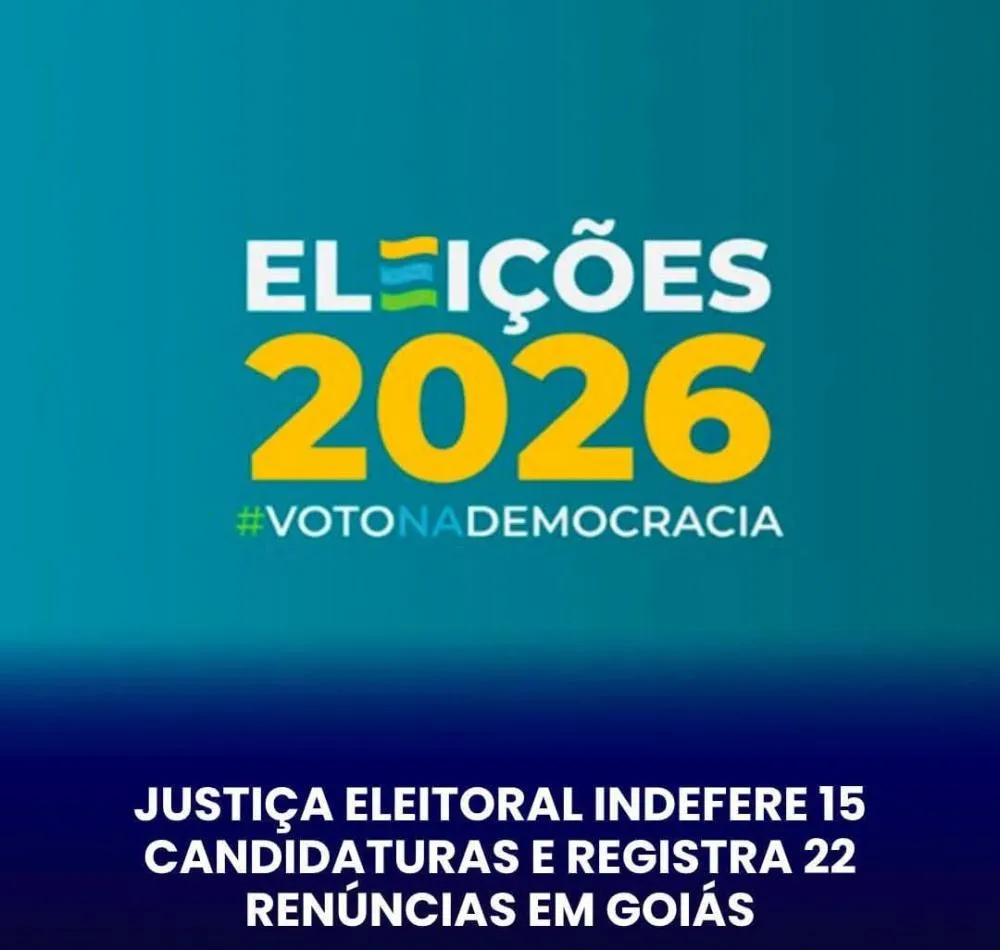 Justiça Eleitoral indefere 15 candidaturas e registra 22 renúncias em Goiás