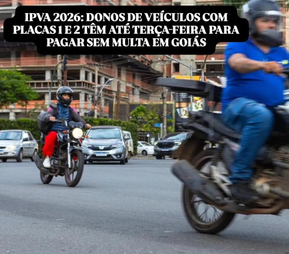 IPVA 2026: Placas 1 e 2 têm prazo até terça-feira para pagamento sem multa