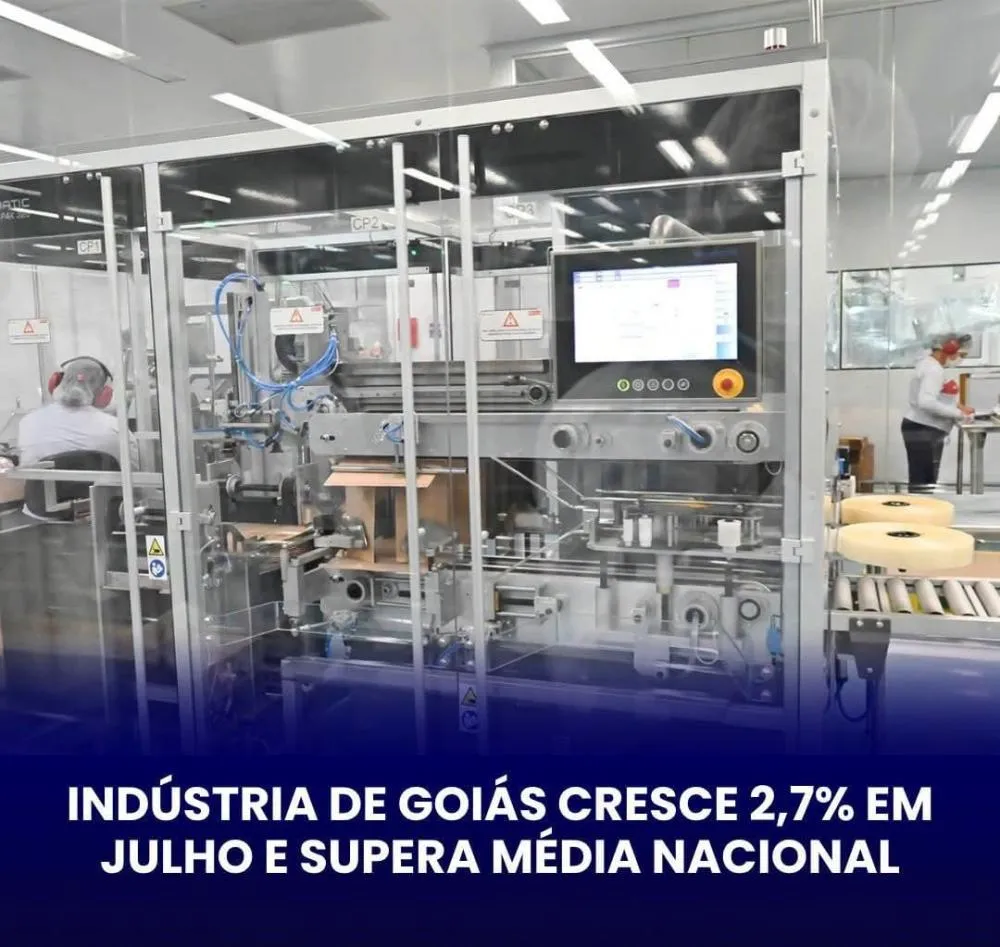 Indústria de Goiás cresce 2,7% em julho e vai na contramão da média nacional