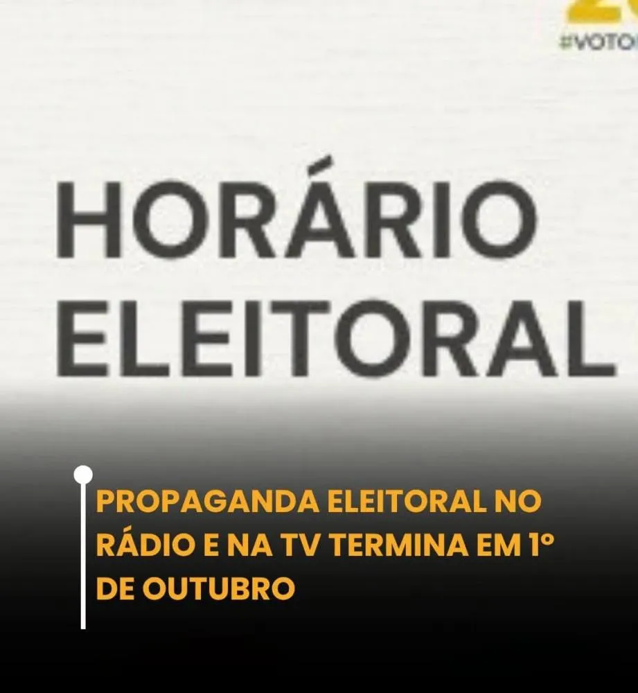 Propaganda eleitoral no rádio e na TV do 1º turno termina em 1º de outubro
