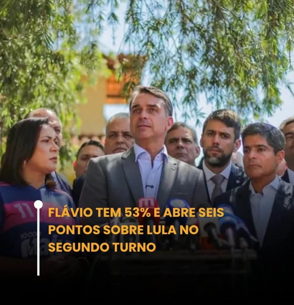 Flávio Bolsonaro tem 53% e Lula 47% em simulação de segundo turno, aponta PoderData