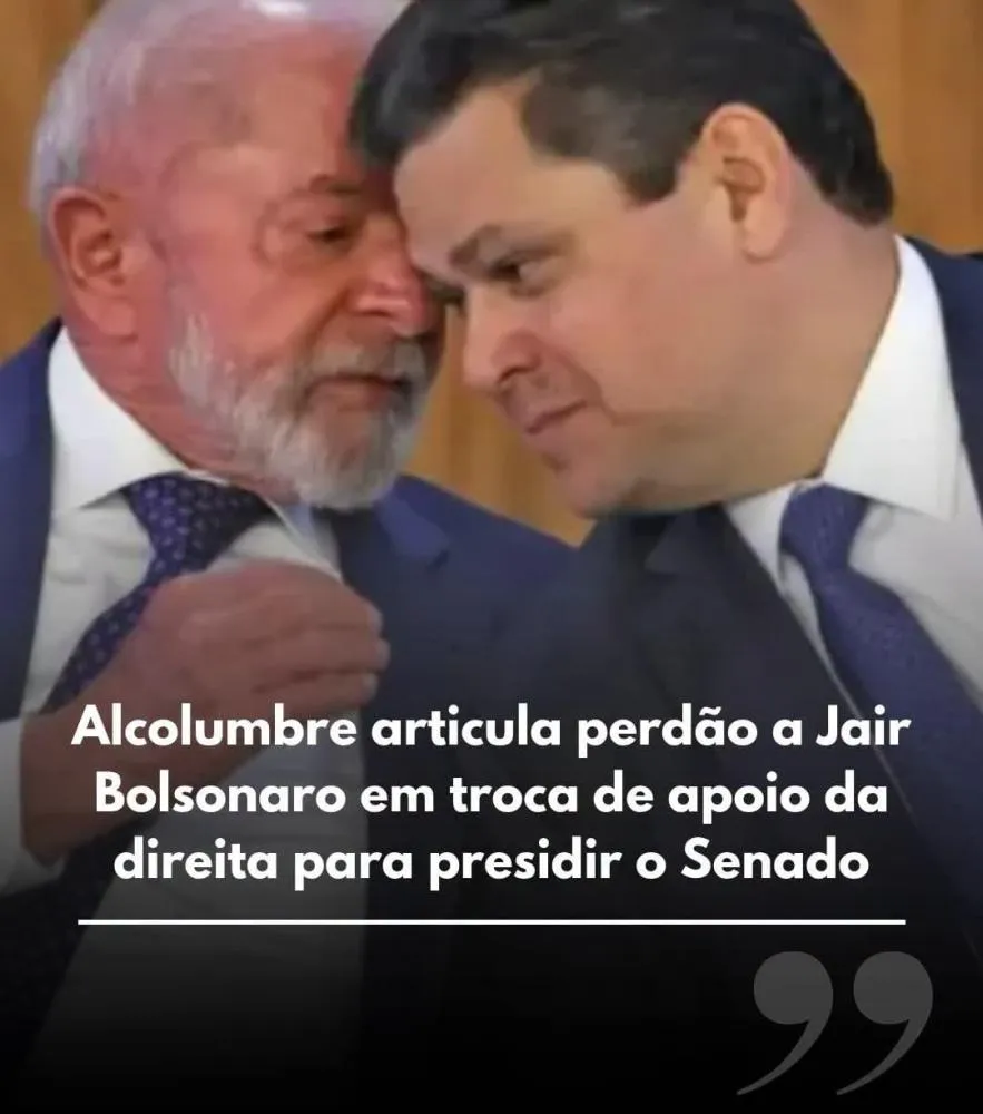 Alcolumbre negocia indulto a Bolsonaro em busca do apoio da direita para 2027