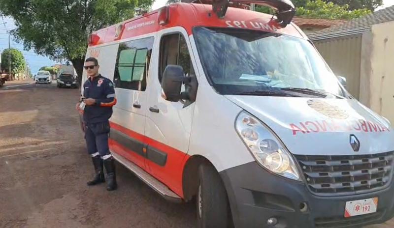 Foi localizado neste momento no bairro Brasil um cadáver em avançado estado de decomposição