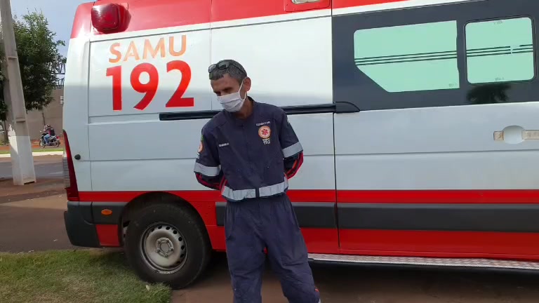 SAMU fala sobre o estado de saúde de homem que sofreu acidente enquanto trabalhava